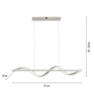 Paul Neuhaus Q-Swing LED hanglamp von Q-Smart-Home in Staal – Produktfoto 2 von 4