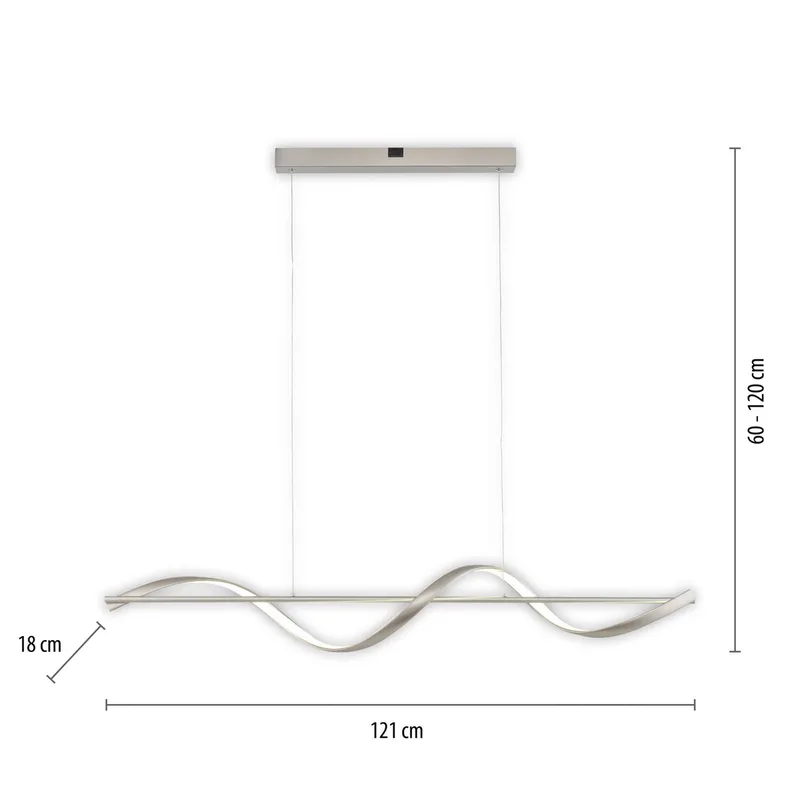 Paul Neuhaus Q-Swing LED hanglamp von Q-Smart-Home in Staal – Produktfoto 2 von 4