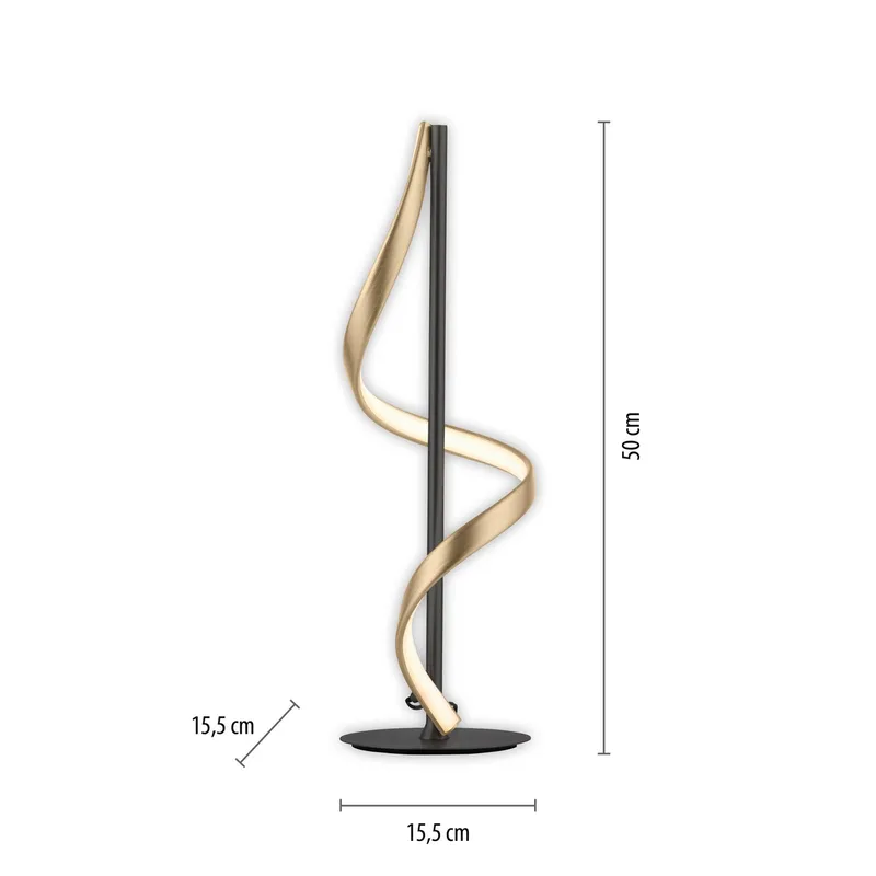 Paul Neuhaus Q-Swing bordslampa, antracit/mässing från Q-Smart-Home i Antracit, Mässing – produktbild 2 av 3