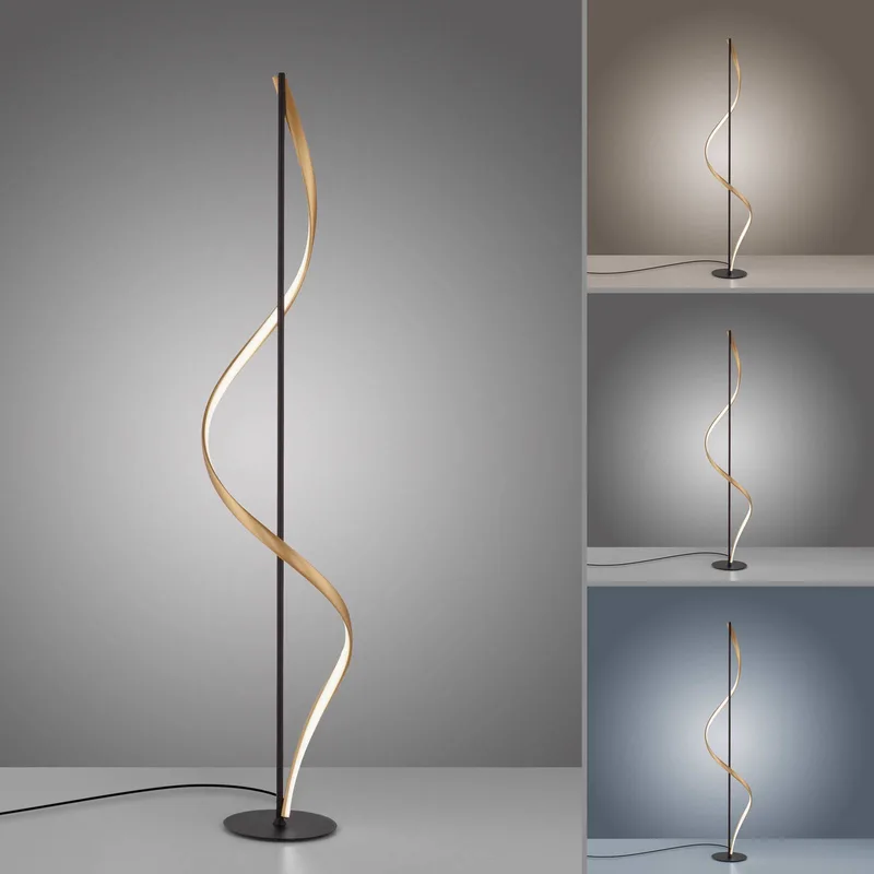 Paul Neuhaus Q-Swing vloerlamp antraciet/messing van Q-Smart-Home in Antraciet, Messing – productfoto 5 van 5