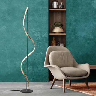 Paul Neuhaus Q-Swing vloerlamp antraciet/messing van Q-Smart-Home in Antraciet, Messing – productfoto 1 van 5