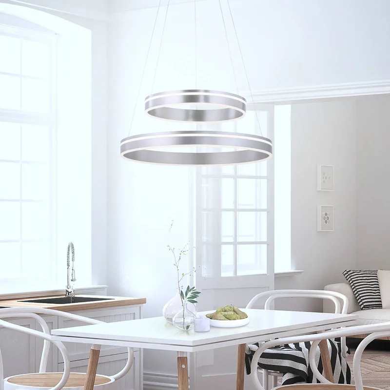 Paul Neuhaus Q-VITO hanglamp 2-lamps von Q-Smart-Home in Staal – Produktfoto 2 von 5