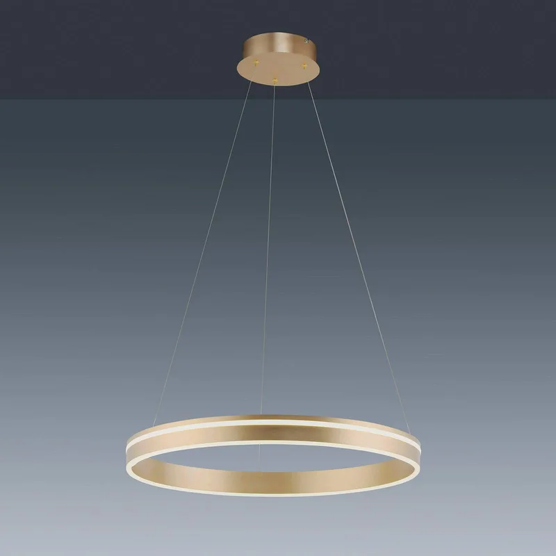 Paul Neuhaus Q-VITO LED hanglamp, 1 ring by Q-Smart-Home in Mat messing, White – product photo 5 of 5