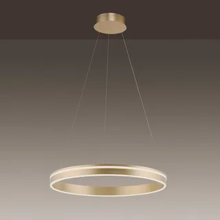 Paul Neuhaus Q-VITO LED hanglamp, 1 ring by Q-Smart-Home in Mat messing, White – product photo 4 of 5