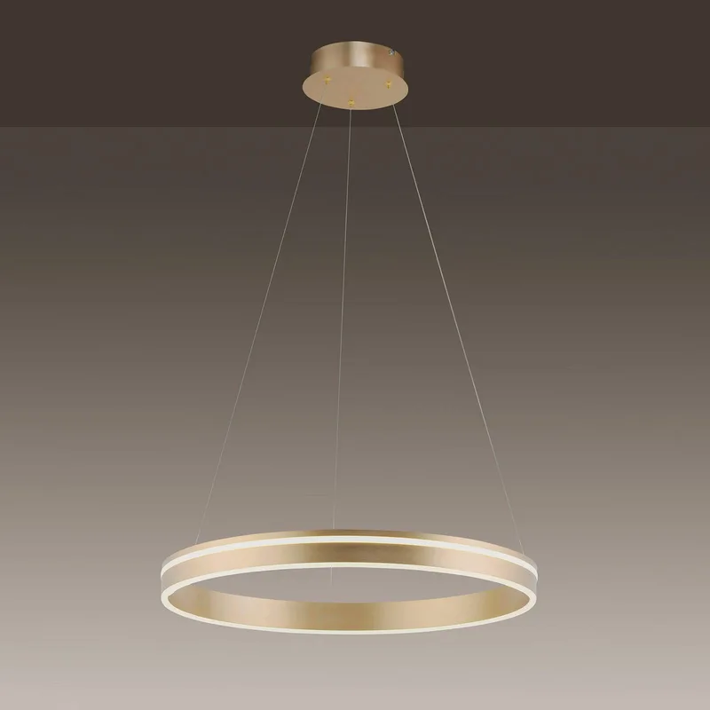 Paul Neuhaus Q-VITO LED hanglamp, 1 ring by Q-Smart-Home in Mat messing, White – product photo 4 of 5