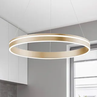 Paul Neuhaus Q-VITO LED hanglamp, 1 ring by Q-Smart-Home in Mat messing, White – product photo 1 of 5