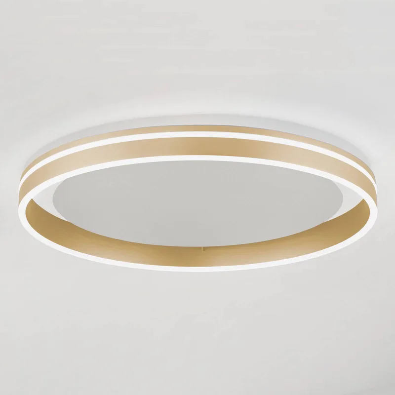 Paul Neuhaus Q-VITO LED-loftslampe, Ø 60 cm fra Q-Smart-Home i Mat messing, Hvid – produktbillede 1 af 5
