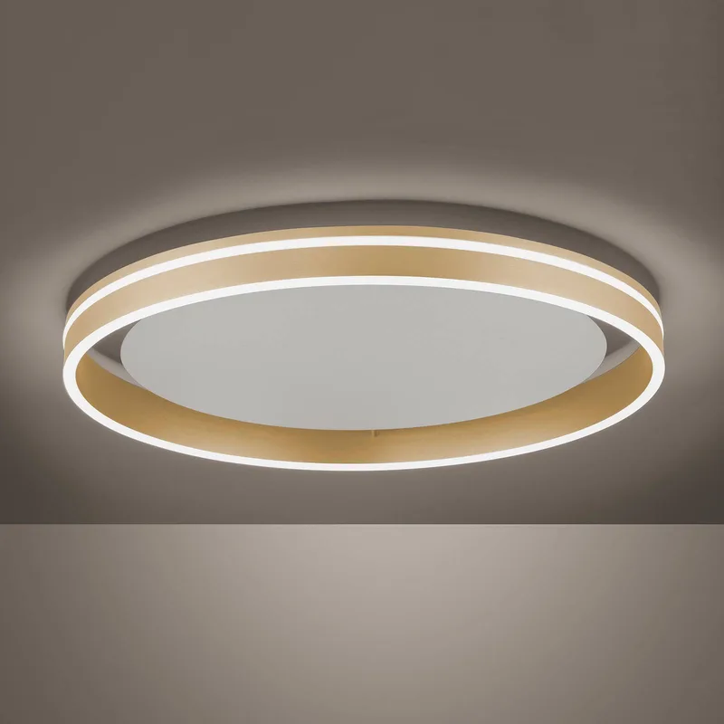 Paul Neuhaus Q-VITO LED-loftslampe, Ø 60 cm fra Q-Smart-Home i Mat messing, Hvid – produktbillede 5 af 5