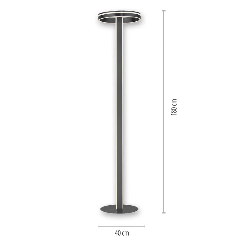 Paul Neuhaus Q-VITO LED vloerlamp, antraciet by Q-Smart-Home in Anthracite, White – product photo 2 of 5