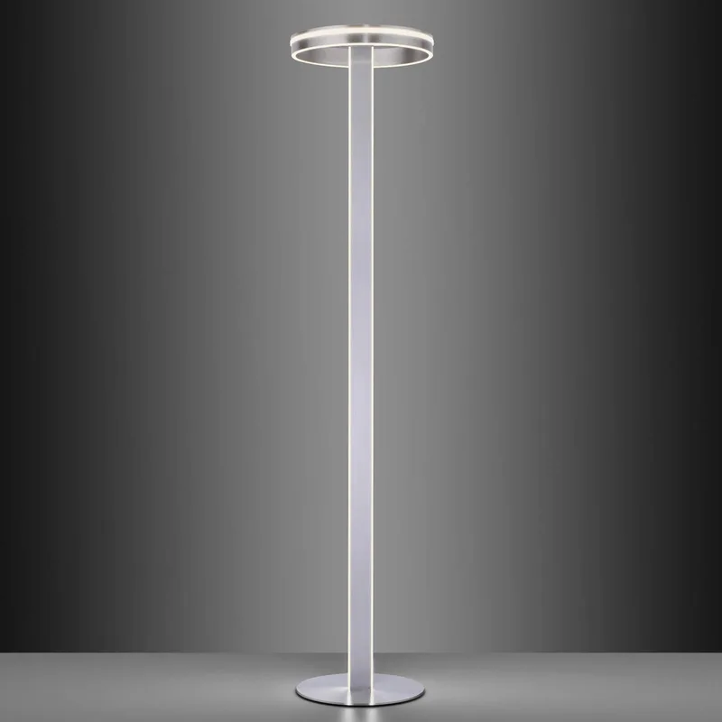 Paul Neuhaus Q-Vito LED vloerlamp, recht met ring by Q-Smart-Home in Gesatineerd aluminium – product photo 4 of 5