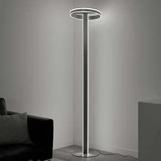 Paul Neuhaus Q-Vito LED vloerlamp, recht met ring by Q-Smart-Home in Gesatineerd aluminium – product photo 2 of 5