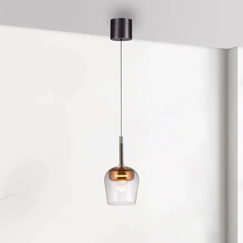 Paul Neuhaus Hængelampe Q-Kon kobberfarvet Ø 21 cm fra Q-Smart-Home i Kobber, Helder – produktbillede 1 af 5