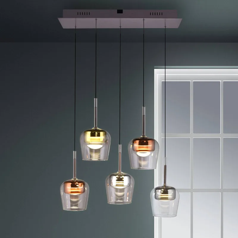 Paul Neuhaus SMART+ hanglamp Q-Kon meerkleurig 5-lamps von Q-Smart-Home in Mehrfarbig, Helder – Produktfoto 1 von 5