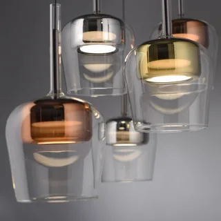Paul Neuhaus SMART+ hanglamp Q-Kon meerkleurig 5-lamps von Q-Smart-Home in Mehrfarbig, Helder – Produktfoto 5 von 5