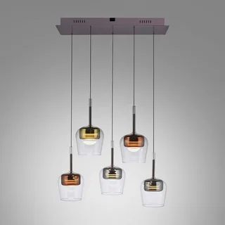 Paul Neuhaus SMART+ hanglamp Q-Kon meerkleurig 5-lamps von Q-Smart-Home in Mehrfarbig, Helder – Produktfoto 3 von 5