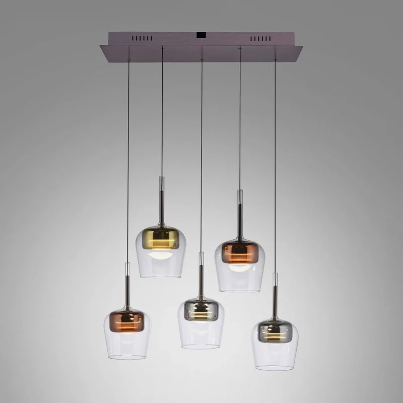 Paul Neuhaus SMART+ hanglamp Q-Kon meerkleurig 5-lamps von Q-Smart-Home in Mehrfarbig, Helder – Produktfoto 3 von 5