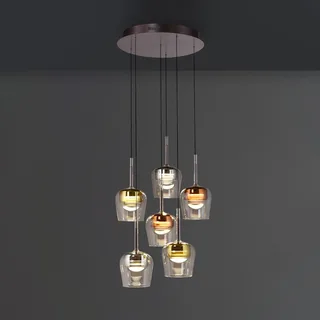 Paul Neuhaus SMART+ hanglamp Q-Kon meerkleurig 6-lamps by Q-Smart-Home in Multicolour, Helder – product photo 1 of 5