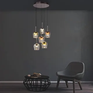 Paul Neuhaus SMART+ hanglamp Q-Kon meerkleurig 6-lamps by Q-Smart-Home in Multicolour, Helder – product photo 2 of 5