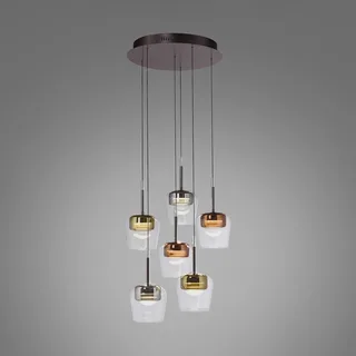 Paul Neuhaus SMART+ hanglamp Q-Kon meerkleurig 6-lamps by Q-Smart-Home in Multicolour, Helder – product photo 3 of 5
