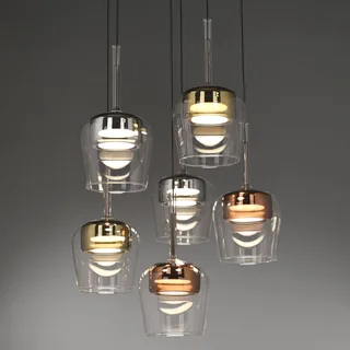 Paul Neuhaus SMART+ hanglamp Q-Kon meerkleurig 6-lamps by Q-Smart-Home in Multicolour, Helder – product photo 4 of 5