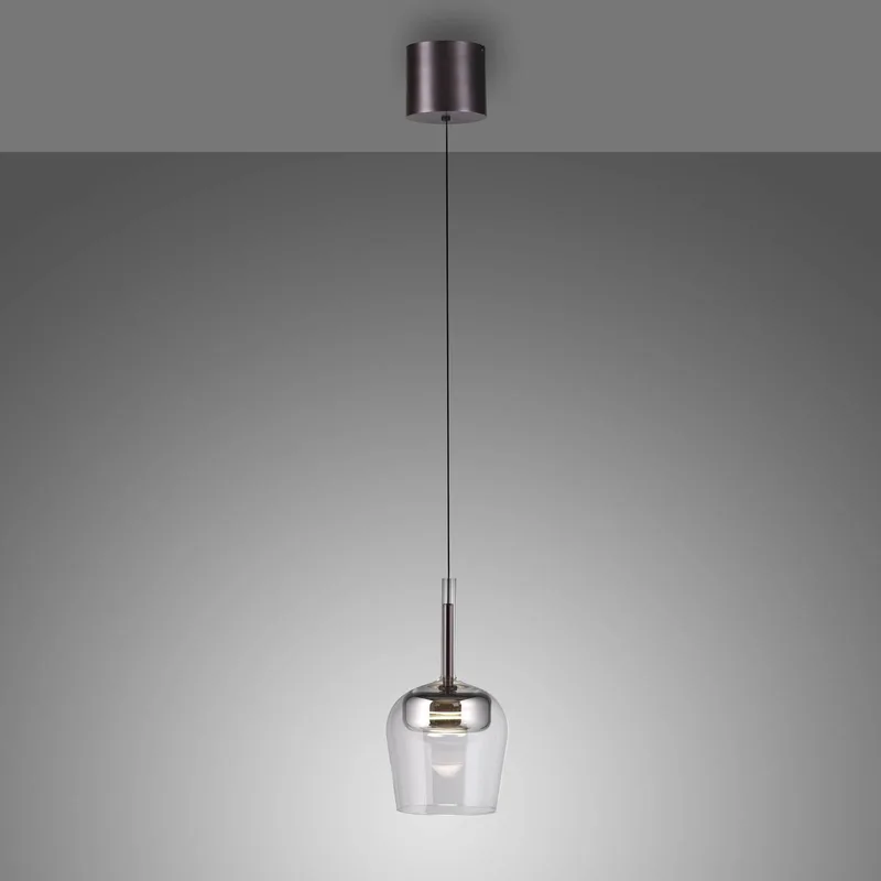 Paul Neuhaus SMART+ hanglamp Q-Kon zilverkleurig Ø 21 cm de Q-Smart-Home en Argent, Helder – photo du produit 3 sur 5
