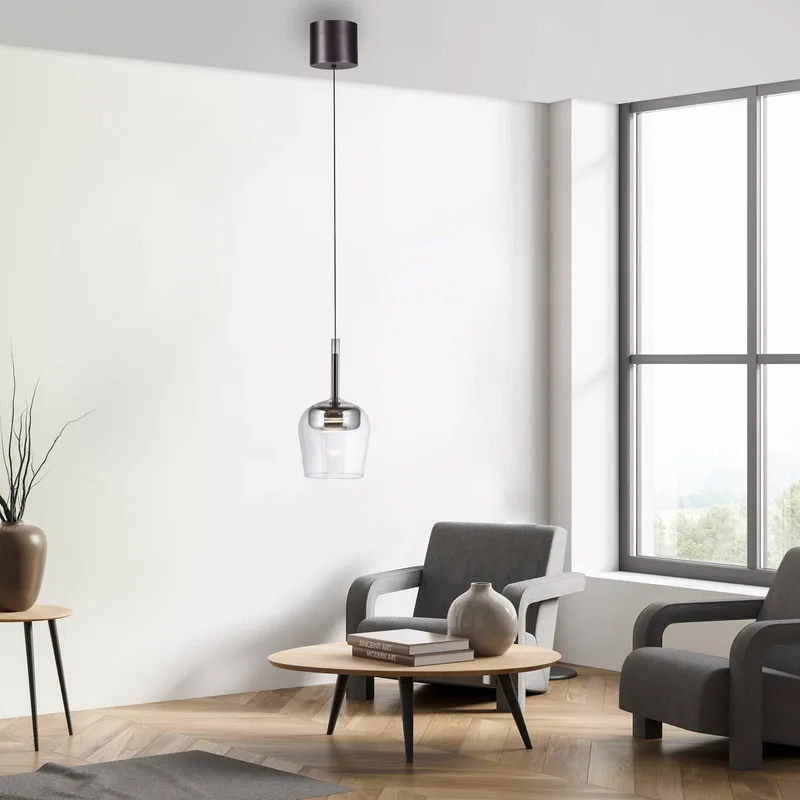 Paul Neuhaus SMART+ hanglamp Q-Kon zilverkleurig Ø 21 cm de Q-Smart-Home en Argent, Helder – photo du produit 2 sur 5