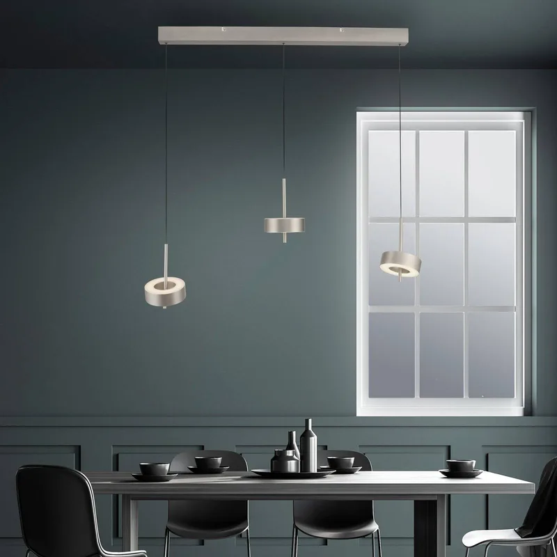 Paul Neuhaus SMART+ hanglamp Q-Rotate, 3-lamps. von Q-Smart-Home in Aluminium – Produktfoto 2 von 5