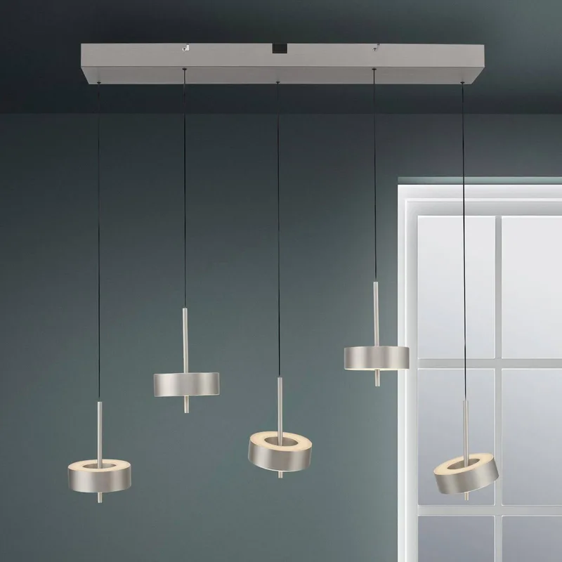 Paul Neuhaus Smart LED hængelampe Q-Rotate, 5 lyskilder i aluminium. fra Q-Smart-Home i Aluminium – produktbillede 1 af 5
