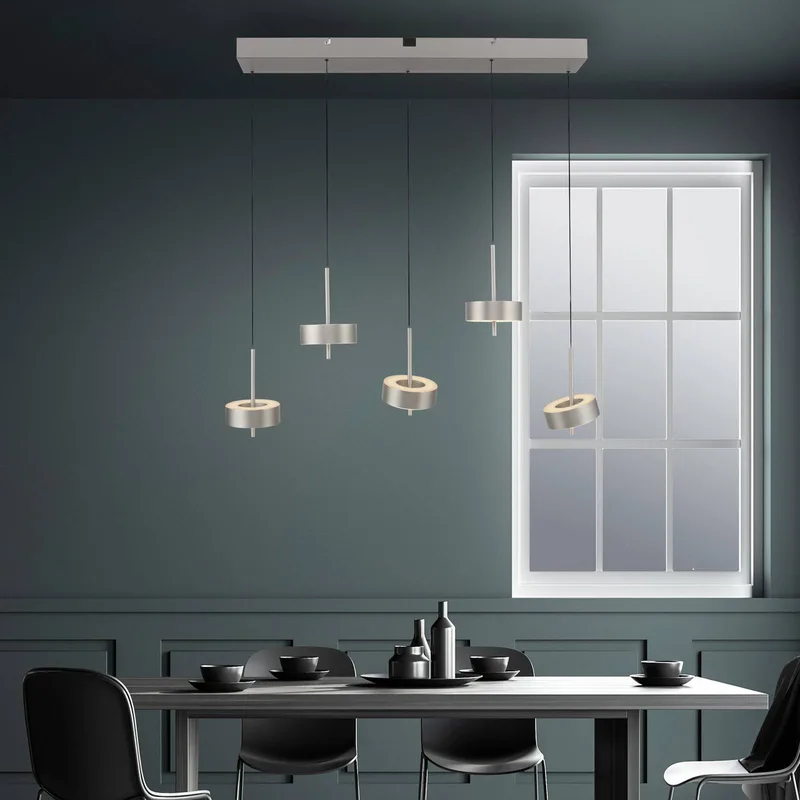 Paul Neuhaus Smart LED hængelampe Q-Rotate, 5 lyskilder i aluminium. fra Q-Smart-Home i Aluminium – produktbillede 2 af 5