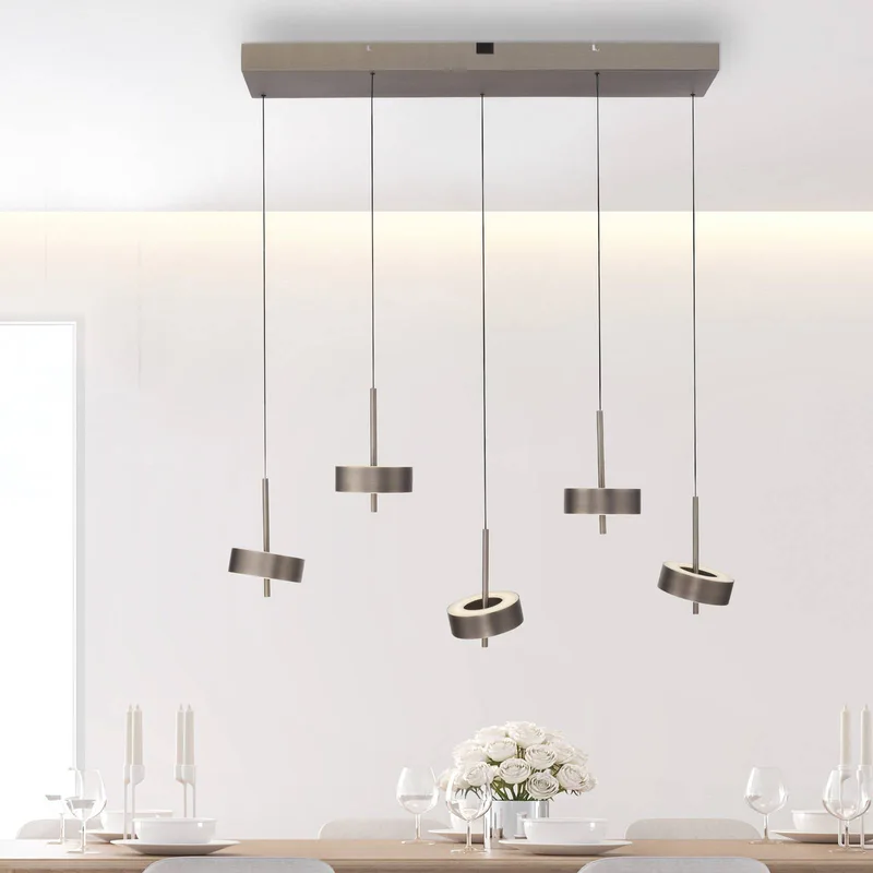 Paul Neuhaus Smart LED hængelampe Q-Rotate mørkebrun 5 lyskilder fra Q-Smart-Home i Donkerbruin metallic – produktbillede 2 af 5