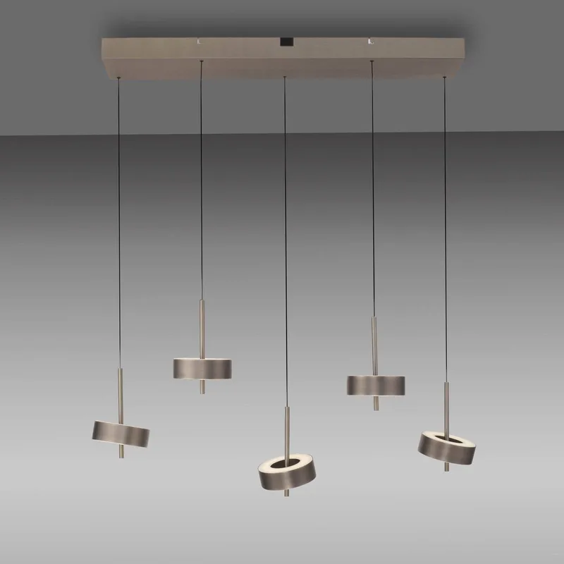Paul Neuhaus Smart LED hængelampe Q-Rotate mørkebrun 5 lyskilder fra Q-Smart-Home i Donkerbruin metallic – produktbillede 3 af 5