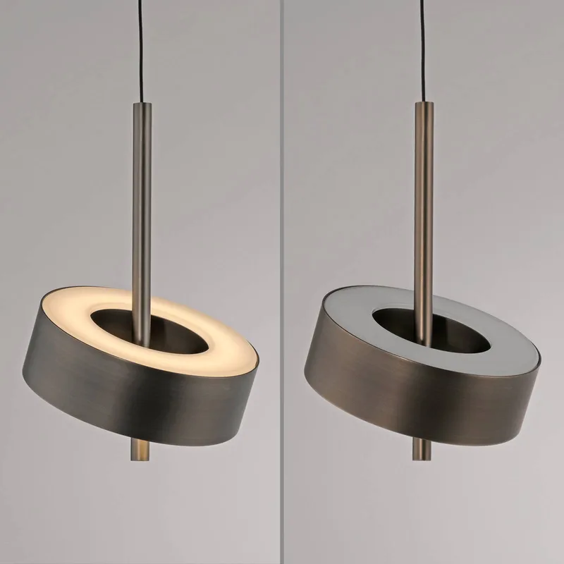 Paul Neuhaus hængelampe Q-Rotate mørkebrun Ø14cm fra Q-Smart-Home i Donkerbruin metallic – produktbillede 5 af 5