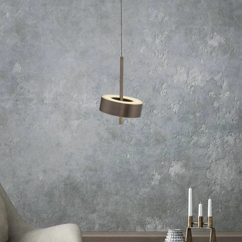 Paul Neuhaus hængelampe Q-Rotate mørkebrun Ø14cm fra Q-Smart-Home i Donkerbruin metallic – produktbillede 1 af 5