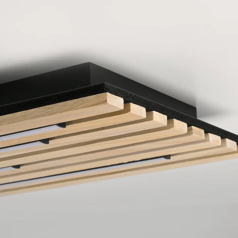 Paul Neuhaus SMART+ plafondlamp Q-Acoustic hout 115 x 31cm by Q-Smart-Home in Licht hout, Black – product photo 5 of 5