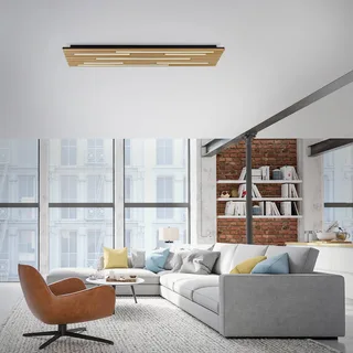 Paul Neuhaus SMART+ plafondlamp Q-Acoustic hout 115 x 31cm by Q-Smart-Home in Licht hout, Black – product photo 2 of 5