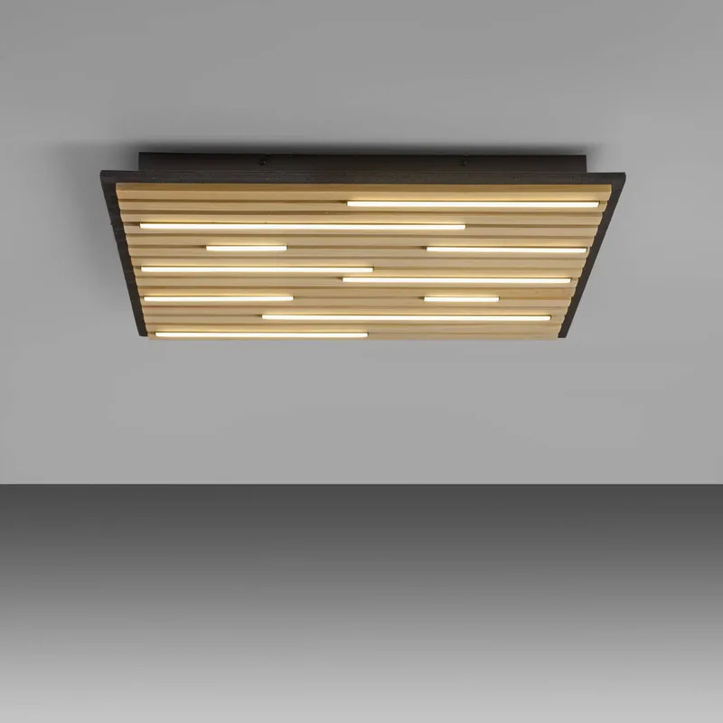 Paul Neuhaus SMART+ plafondlamp Q-Acoustic hout 62 x 62 cm by Q-Smart-Home in Licht hout, Black – product photo 3 of 5