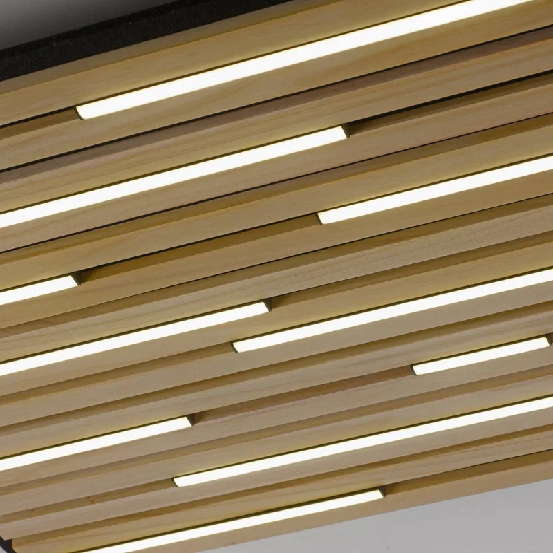 Paul Neuhaus SMART+ plafondlamp Q-Acoustic hout 62 x 62 cm by Q-Smart-Home in Licht hout, Black – product photo 5 of 5
