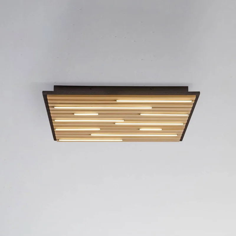 Paul Neuhaus SMART+ plafondlamp Q-Acoustic hout 62 x 62 cm by Q-Smart-Home in Licht hout, Black – product photo 1 of 5
