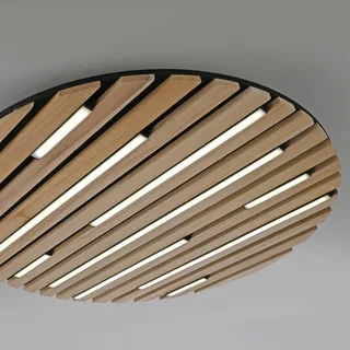 Paul Neuhaus SMART+ plafondlamp Q-Acoustic, hout Ø 60 cm by Q-Smart-Home in Licht hout, Black – product photo 5 of 5