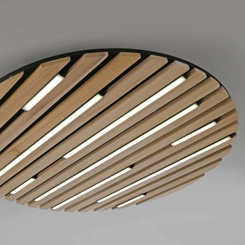 Paul Neuhaus SMART+ plafondlamp Q-Acoustic, hout Ø 60 cm by Q-Smart-Home in Licht hout, Black – product photo 5 of 5