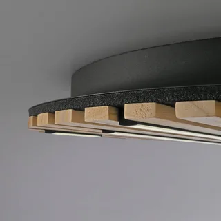 Paul Neuhaus SMART+ plafondlamp Q-Acoustic, hout Ø 60 cm by Q-Smart-Home in Licht hout, Black – product photo 3 of 5