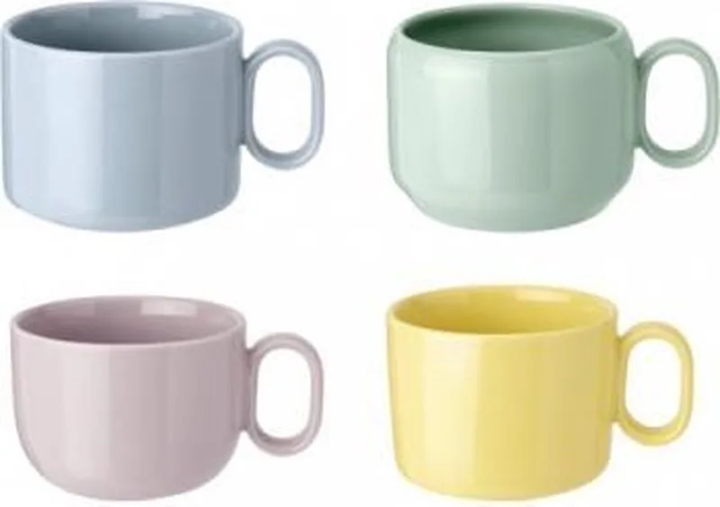 Mix 'n Match Beker 0,29 l keramiek, per 4 by RIG-TIG in Green, Yellow, Pink, Blue – product photo