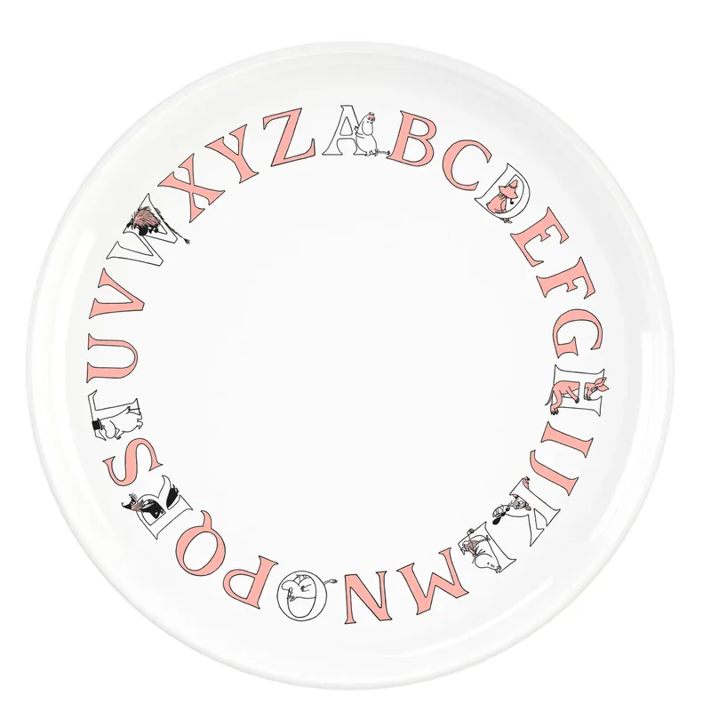 Mumin ABC Teller Ø20 cm Salmon by RIG-TIG – product photo