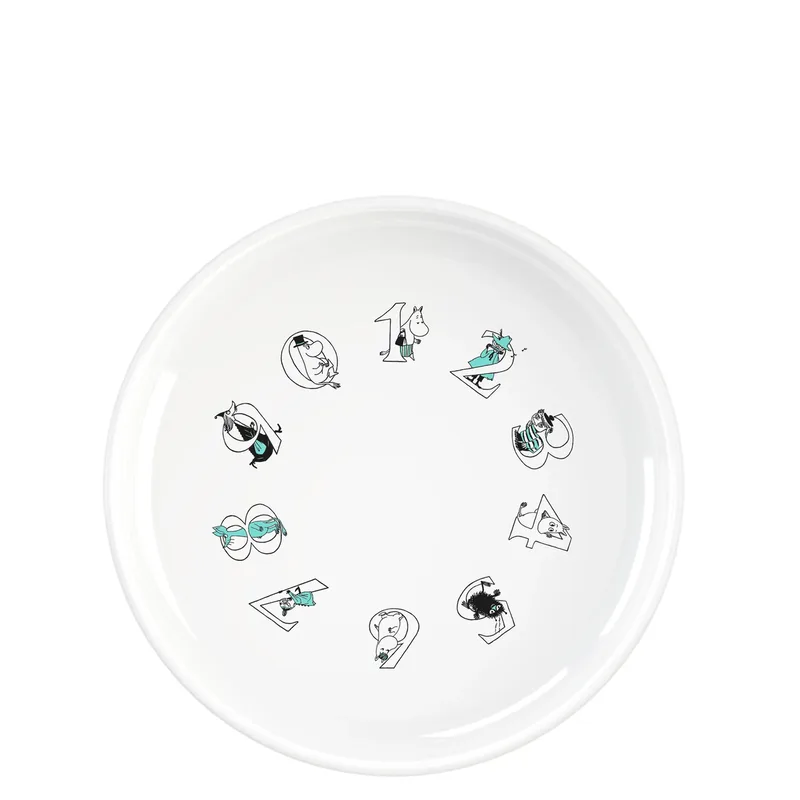 Mumin ABC tiefer Teller Ø15 cm Türkis by RIG-TIG – product photo