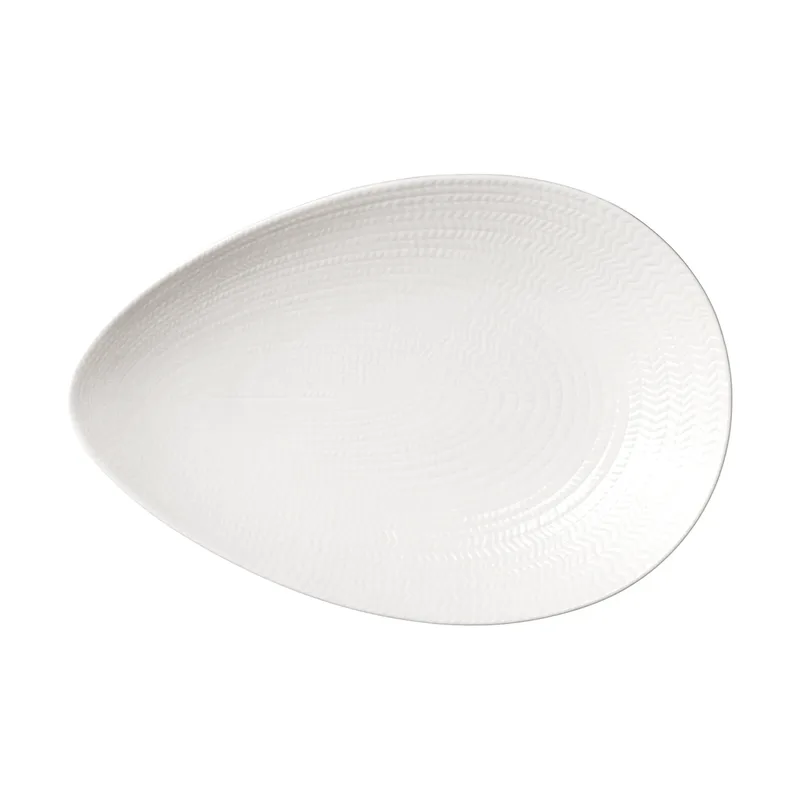 Blå eld Servierplatte Weiß, 24x35 cm von Rörstrand – Produktfoto