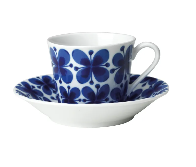 Mon Amie Tasse mit Untertasse 14 cl Geschenkverpackung Blau-Weiß by Rörstrand – product photo