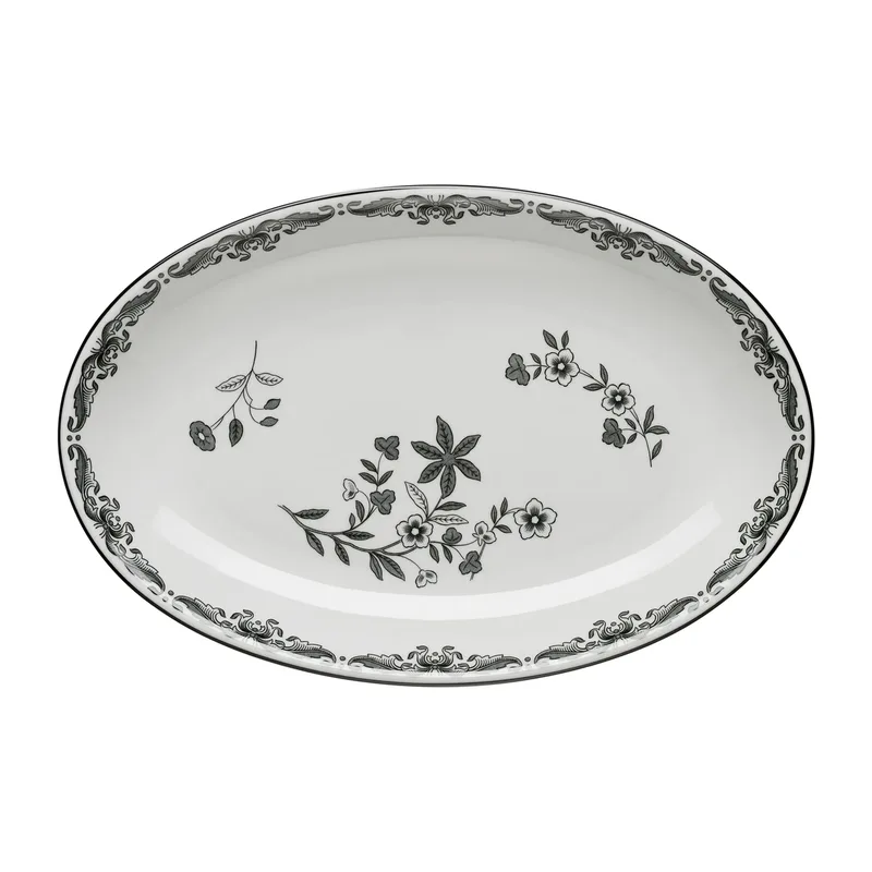 Ostindia Schwarz Servierteller oval 22 x 33cm Schwarz by Rörstrand – product photo