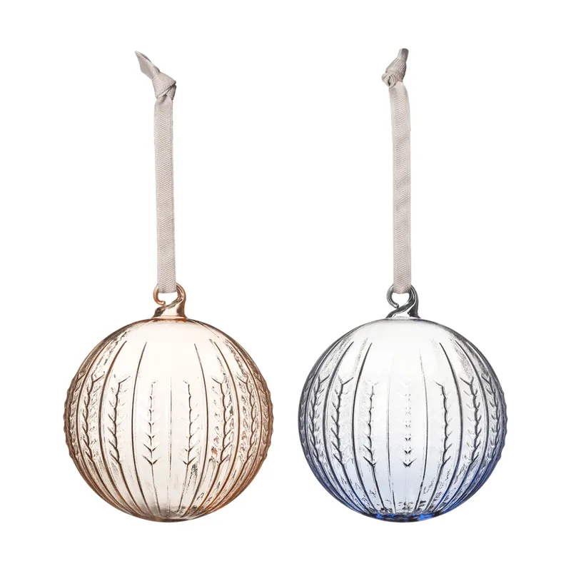 Swedish Grace Weihnachtskugel Jubilee-Blau, 2-teilig by Rörstrand – product photo