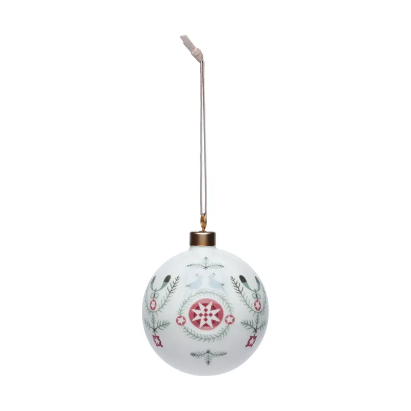 Swedish Grace Winter Weihnachtskugel Ø8cm Weiß de Rörstrand – photo du produit