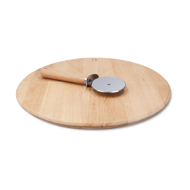 Grand Cru Pizzabrett und Pizzaschneider Buche, Ø35 cm von Rosendahl – Produktfoto